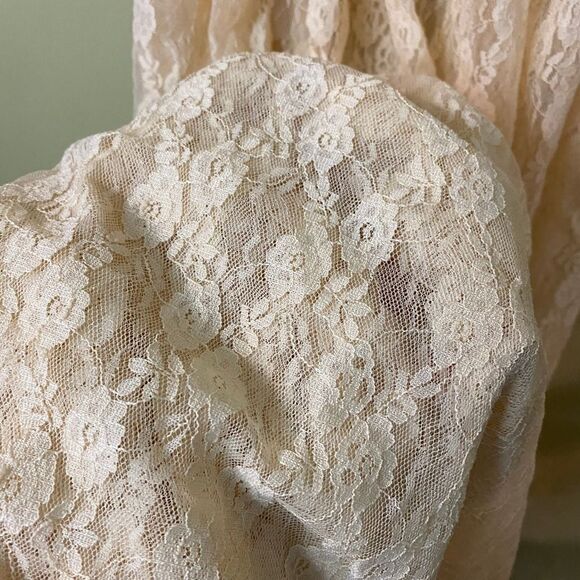 Ivory Long Lace Summer Dress Size Medium - Picture 9 of 9